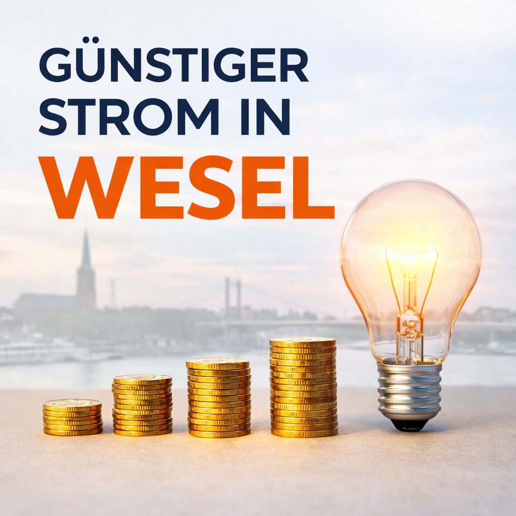 Günstiger Strom in Wesel – Stromtarife vergleichen und sparen mit engw24.de